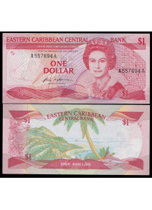 EAST CARIBBEAN STATES 1 Dollar Elizabeth II 1985-88 Antigua P 17 A Fds
