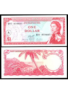 ANTIGUA East Caribbean States 1 Dollar 1965 Elizabeth II  A Fds