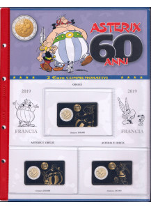 2019 - Aggiornamento foglio 2 Euro di Francia dedicati ad Asterix 3 blister Abafil