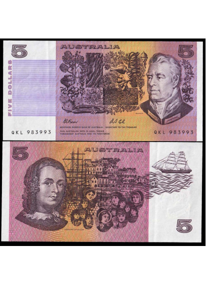 AUSTRALIA 5 Dollars 1985 BB+