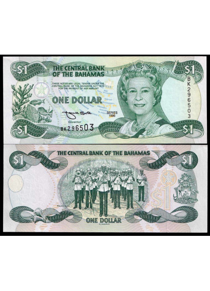 BAHAMAS 1 Dollar 1996 P 57 a Fior di Stampa