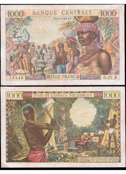 Stati Africa Equatoriale 1000 franchi 1963 BB