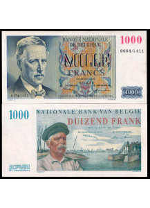 BELGIO 1000 Francs King Albert I 1950 Quasi Fior di Stampa
