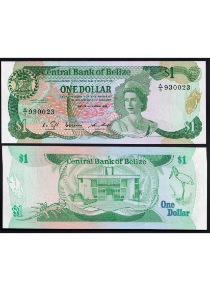 BELIZE 1 dollaro 1986 Pick 46 b Elisabetta Fds