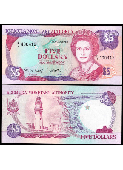 BERMUDA 5 Dollars 1995 Fior di Stampa