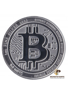NIUE 2 Dollars 1 oz 2022 Silver Bitcoin 999 BU