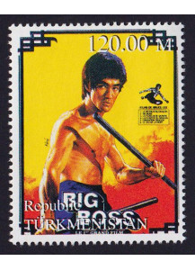 TURKMENISTAN Bruce Lee nuovo, francobollo non linguellato dell'anno 2000