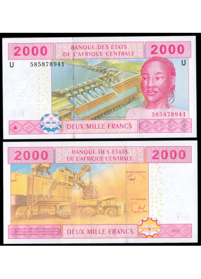 CAMEROUN (C.A.S.) 2000 Francs 2002 Fior di Stampa