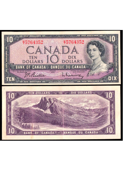 CANADA 10 Dollari 1954 “Elisabetta II da giovane Stupenda Rara