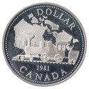 1981 - 1 Dollaro Ag Canada Ferrovia Proof