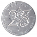 2013 - CANADA 5 Dollari Ag 1 OZ Canada 25° Anniversario