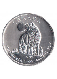 CANADA 5 Dollari argento 1 OZ 2011 Canada Lupo Ag