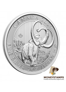 2024 - CANADA 10 Dollari Silver Ice Age Woolly Mammoth 2 oz 