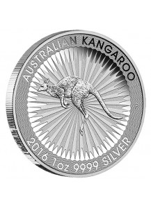 2016 AUSTRALIA Dollaro Argento 1 OZ Canguro Zecca di Perth