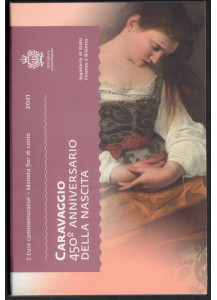 2021 - 2 Euro SAN MARINO 450th Anniversary of the Birth of Caravaggio Unc