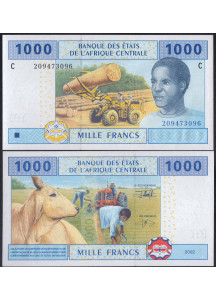 CIAD Africa Centrale  1000 franchi Fior di Stampa 2002
