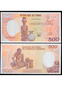 CIAD 500 Francs Figurine-Carver 1986-90 Fior di Stampa