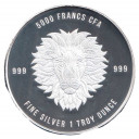 CHAD 5000 Francs 2018 Proof Mandala Lion Rara
