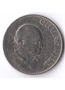 INGHILTERRA Crown Sir. Winston Churchill 1965 KM# 910 Copper Nickel