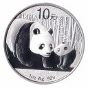 2011 CINA Panda Argento 10 Yuan 1 Oncia BU