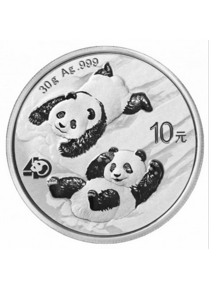 2022 - CINA 10 Yuan Argento (30gr) PANDA Fior di Conio