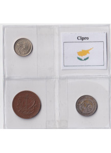 CYPRUS Set composed by 1 Cent - 5 Mils - 25 Mils VF+