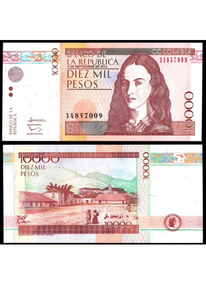 COLOMBIA 10.000 Pesos 2013 Fior di Stampa