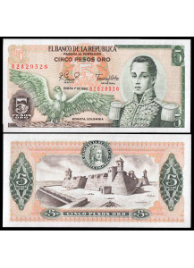 COLOMBIA 5 Pesos 1980 Q Fior di Stampa