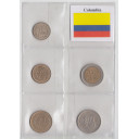 COLOMBIA Serietta composta da 10 - 20 - 100 - 200 - 500 Pesos BB