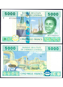 CONGO (C.A.S.) 5000 Francs 2002 (2019) Fior di Stampa