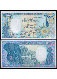 CONGO 1991 1000 Francs Fior di Stampa
