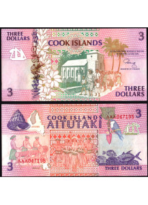 ISOLE COOK 3 dollari 1992 Fior di Stampa
