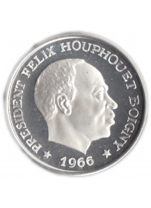 COSTA D'AVORIO 10 Francs 1966 President Houphouet Proof
