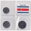 COSTA RICA set  1 - 2 - 5 Colones Quasi fior di conio