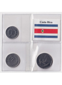 COSTA RICA set  1 - 2 - 5 Colones Quasi fior di conio