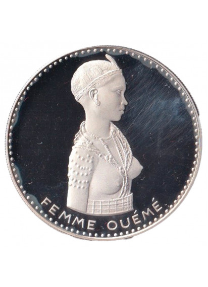 DAHOMEY 500 Francs Argento Proof 1971 Donna Oueme 