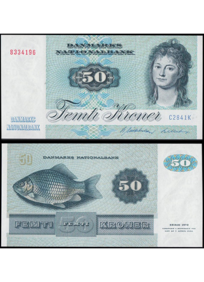 Danimarca 50 Kroner 1972 Fior di Stampa