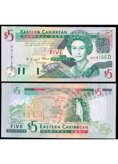 DOMINICA 5 Dollar 2000 Fior di Stampa