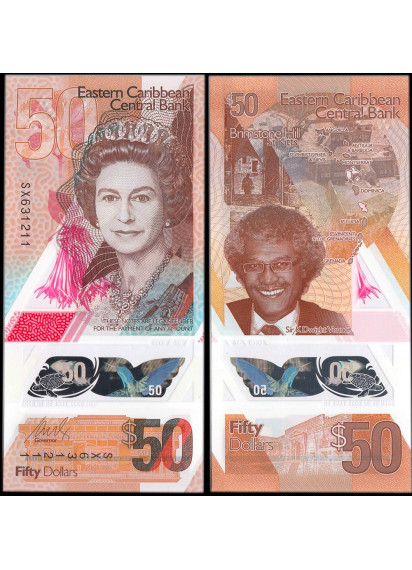 East Caribbean States 50 Dollars 2019 Polymer Fds
