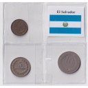 EL SALVADOR set composto da  3 Centavo 5 Centavos e 10 Centavos BB+