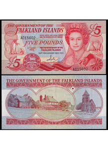 Isole Falkland 5 Pounds 1983 Fior di stampa