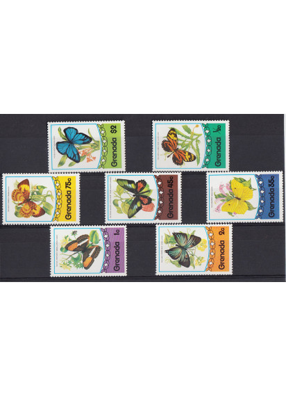 Grenada francobolli dedicati alla farfalle Cat. Unificato 625/31 Anni 80