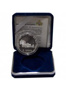 1998 - 10.000 lire San Marino argento proof 50°anniversario Ferrari 