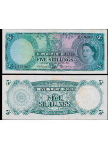 FIJI 5 Dollars 1961 Elisabetta II da Giovane Stupenda 