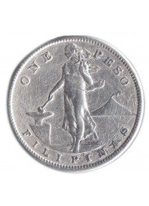 FILIPPINE 1 Peso 1908 Argento BB+