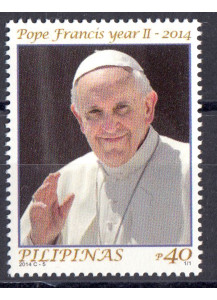 2014 - Filippine emissione congiunta con Vaticano 1 val Papa Francesco