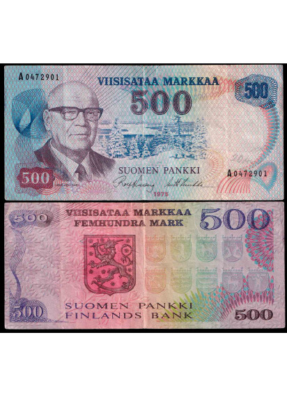 FINLANDIA 500 Markkaa 1975 "UK Kekkonen" BB Rara