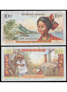 ANTILLE FRANCESI 10 Nouveaux Francs 1963 Stupenda Estremamente Rara