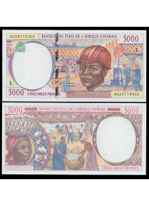 GABON (C.A.S.) 5000 Franchi 2000-05 Fior di Stampa