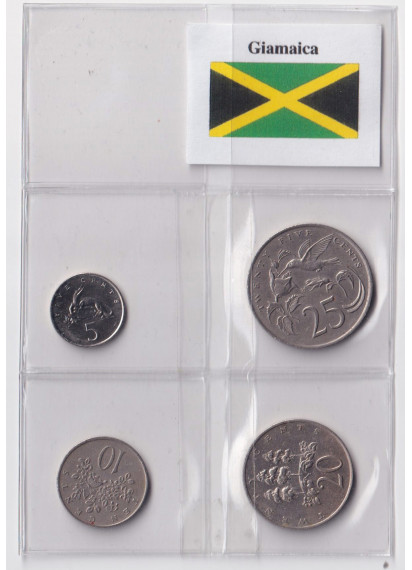 Giamaica Anni Misti Serie di 4 Monete Bellissima Conservazione